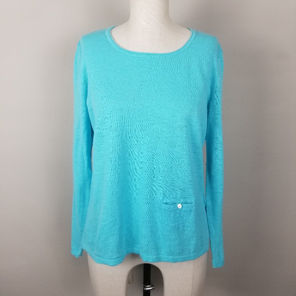 J.Jill Linen/Cotton Blend  Lightweight Sweater.
